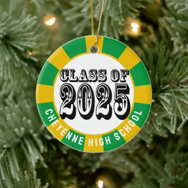 Class of 2025 Custom Photo Graduation Ceramic Ornament (Tree)