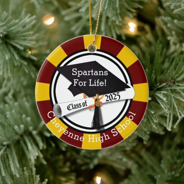 Class of 2025 Custom Photo Graduation Ceramic Ornament (Tree)