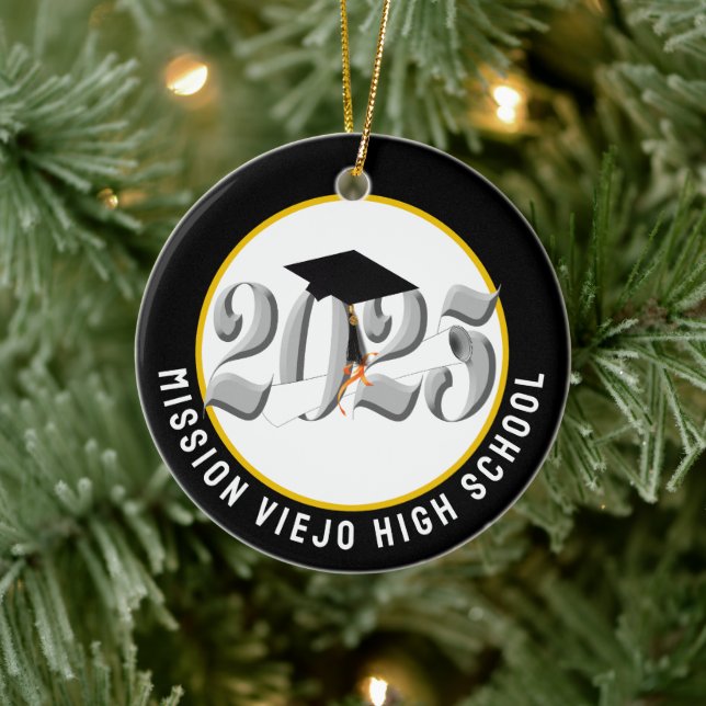 Class of 2025 Custom Photo Graduation Ceramic Ornament (Tree)