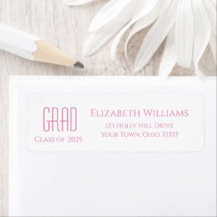 Class of 2025 Cute Graduation Return Address Return Address Label