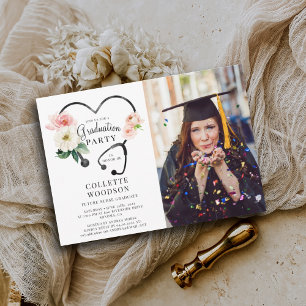 Class Of 2025 Future Nurse Graduation Photo Party  Invitation