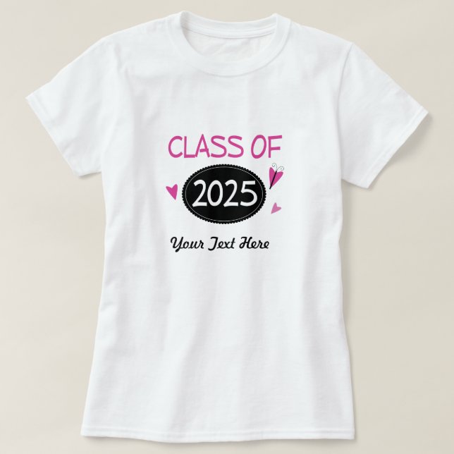 Class of 2025 Graduate Butterfly T-Shirt (Design Front)