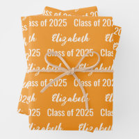 Class of 2025 Graduate Name Royal Orange and White