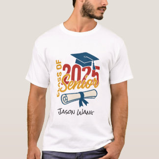 Class Of 2025 Graduate Personalised Graduation T-Shirt