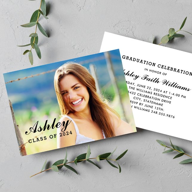 Class of 2025 Graduate Photo Graduation Party Invitation (Creator Uploaded)