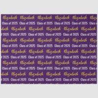Class of 2025 Graduate's Name Purple White Gold
