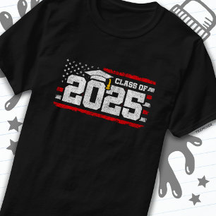 Class of 2025 Graduation American Flag Senior 2025 T-Shirt