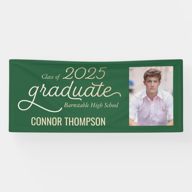 Class of 2025 Graduation Banner with Photo (Horizontal)