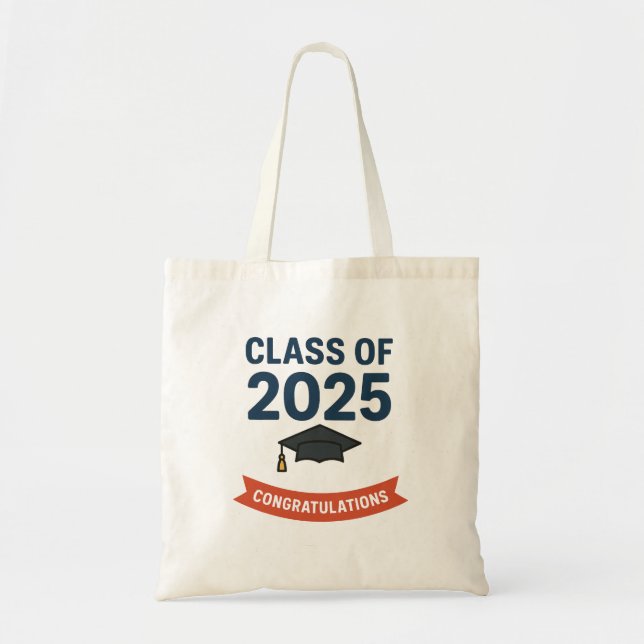 Class of 2025 Graduation Congratulations Gift  Tote Bag (Front)