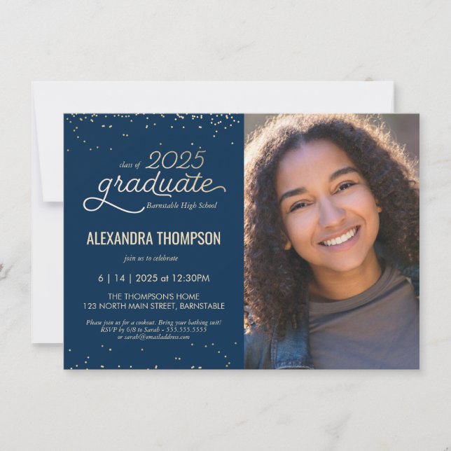 Class of 2025 Graduation Invitation w/ Photo (Front)