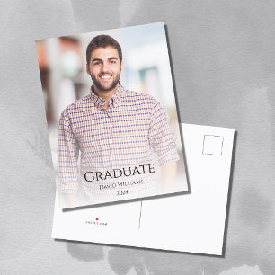 Class of 2025 Graduation Modern Photo Announcement Postcard