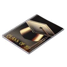 Class of 2025 Graduation Notebook – Gold Cap
