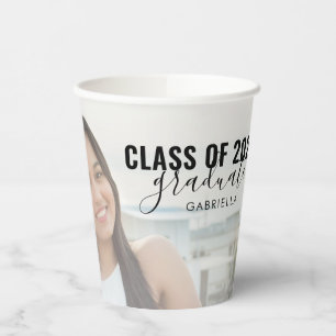 Class of 2025 Graduation Party Photo Paper Cups