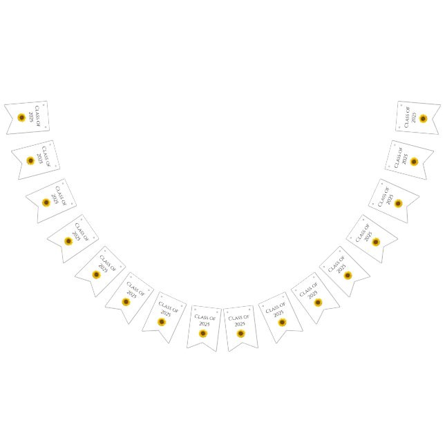 Class of 2025 Graduation Party Sunflower Bunting (All)