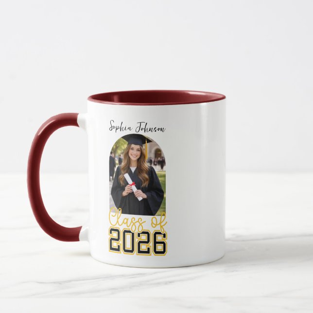 Class of 2025 Graduation Personalised Mug (Left)