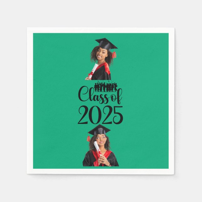 Class of 2025 Graduation Personalised Napkin (Front)