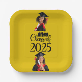 Class of 2025 Graduation Personalised Paper Plate