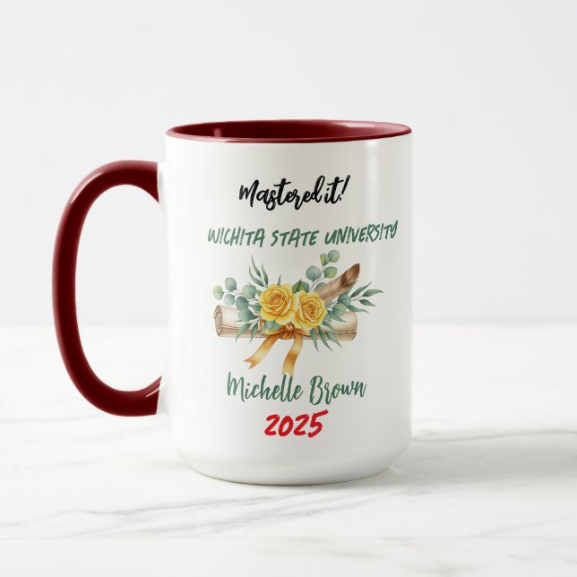 Class of 2025 Graduation Personalised Photo Mug (Left)