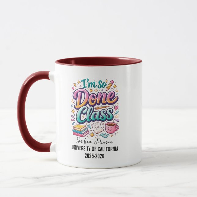 Class of 2025 Graduation Personalized Mug (Left)
