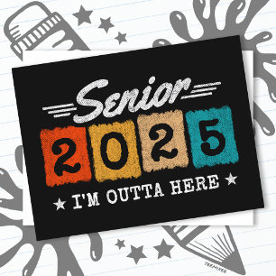 Class of 2025 Graduation Retro Vintage Senior 2025 Postcard