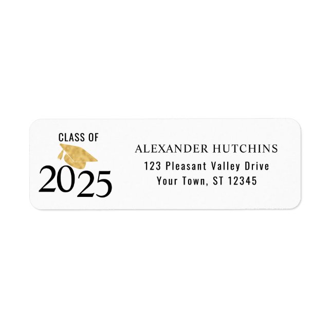 Class of 2025 Graduation Return Address  Label (Front)