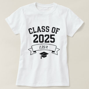 Class of 2025 Graduation Shirt Custom Name