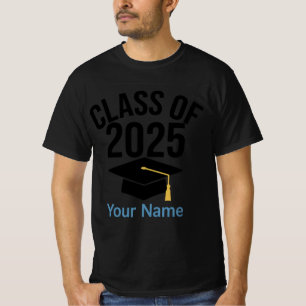 🎓 Class of 2025 Graduation T-Shirt – Custom Name