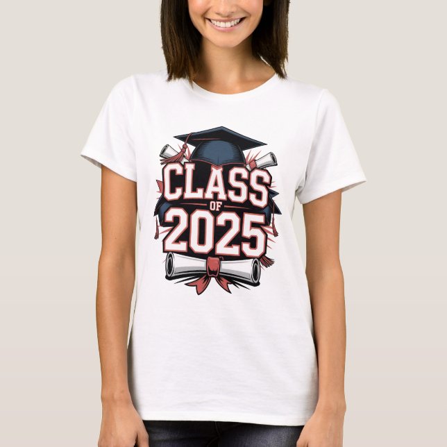Class of 2025 Graduation T-Shirt - Senior Year Gif (Front)