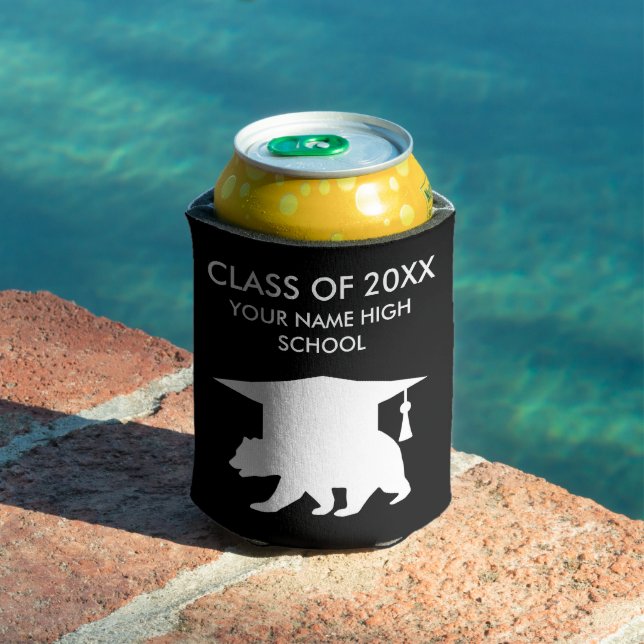 Class of 2025 high school graduation bear logo can cooler (In Situ Pool)