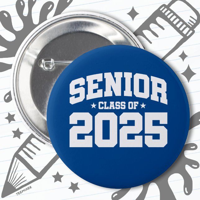 Class of 2025 High School Graduation Senior 2025 6 Cm Round Badge (Creator Uploaded)