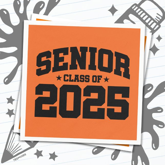 Class of 2025 High School Graduation Senior 2025 Napkin (Creator Uploaded)