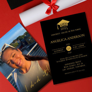 Class of 2025 "I did it" Photo Graduate Invitation