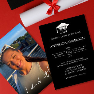 Class of 2025 "I did it" Photo Graduate Invitation