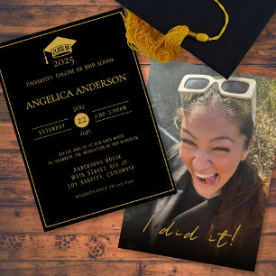 Class of 2025 "I did it" Photo Graduate Invitation