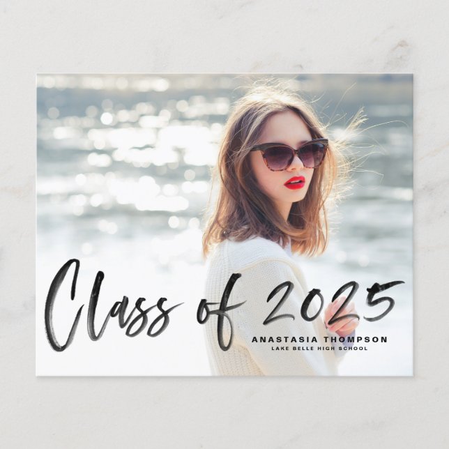 Class of 2025 Lettering Graduation Announcement (Front)