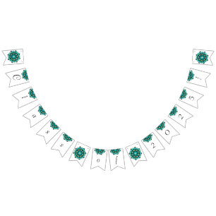 Class of 2025! Mandala in aqua Bunting