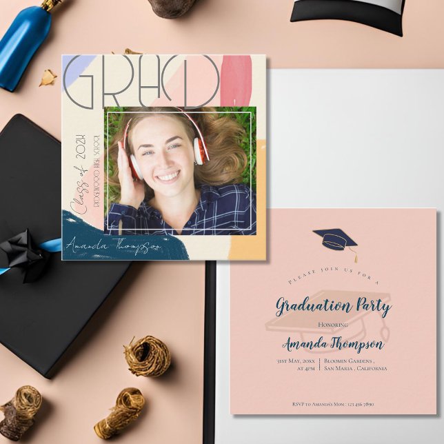 Class of 2025 Mini Photo Graduation Invitation (Class of 2025 Mini Photo Graduation Invitation)