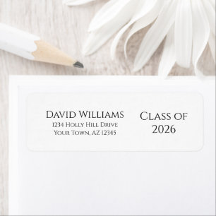 Class of 2025 Modern Graduation Return Address Label