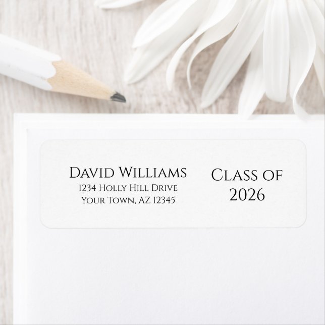 Class of 2025 Modern Graduation Return Address Label (Insitu)