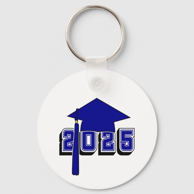 Class of 2025 Mortar Board Design Key Ring (Front)