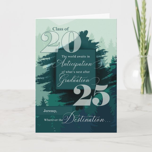 Class of 2025 Mountain Theme Graduation Card (Front)