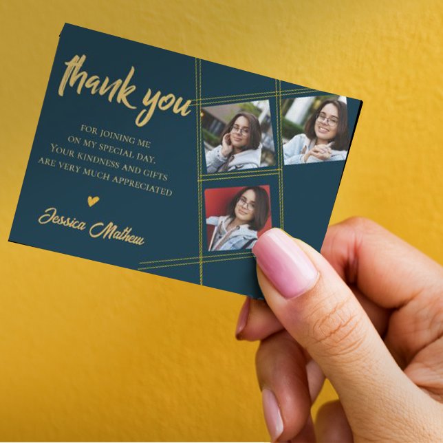 Class of 2025 Multi Photo Graduation Thank you Postcard (Creator Uploaded)