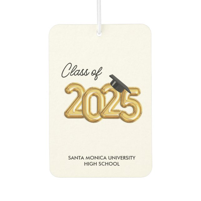 Class of 2025 Personalised Car Air Freshener (Front)