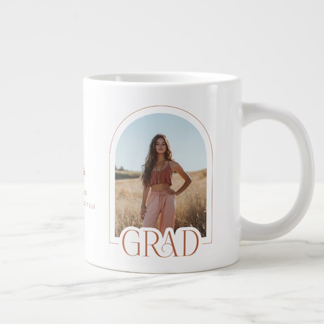 Class of 2025 Photo Grad Graduation Keepsake Gift Large Coffee Mug (Right)