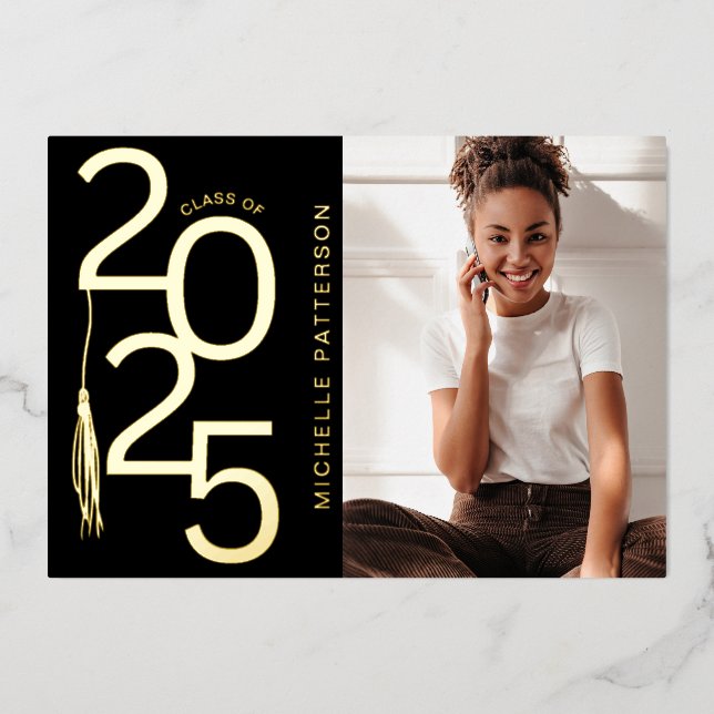 Class of 2025 Photo Graduation Gold (Front)