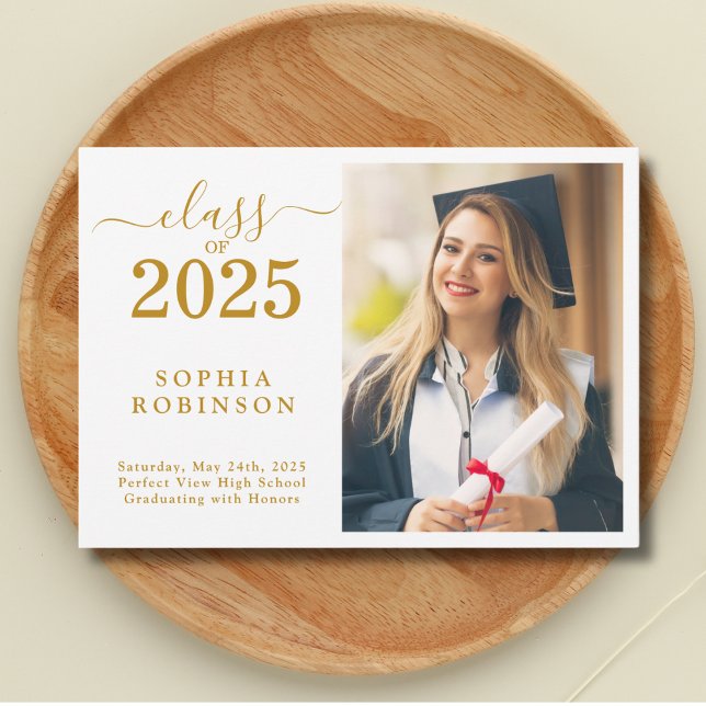 Class of 2025 Photo Modern Graduation Announcement (Creator Uploaded)