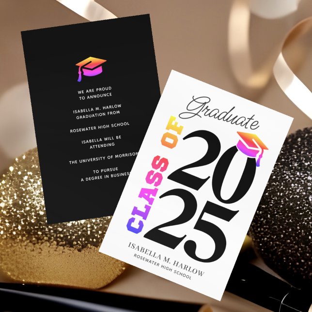 Class of 2025 Rainbow Graduation Announcement (Creator Uploaded)