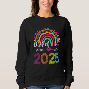 Class Of 2025 Rainbow Kindergarten Preschool Gradu Sweatshirt