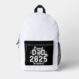 Class of 2025 - Senior 2025 - Volleyball Dad Printed Backpack