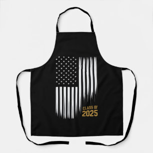 Class Of 2025 Senior American Flag Graduation Apron